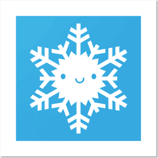 Kawaii Winter Snowflake Posters and Art